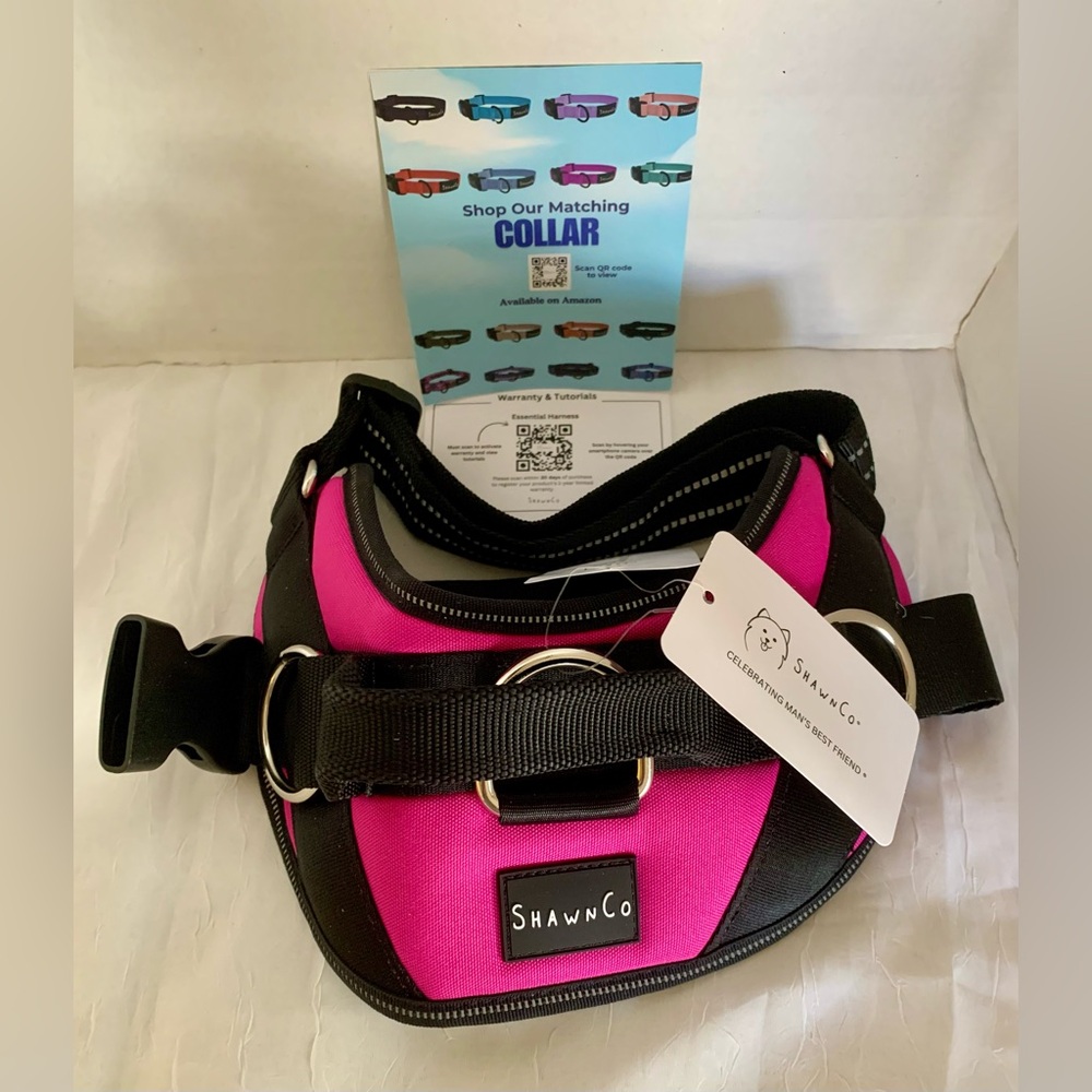 ShawnCo Essential Pro Dog Harness, No-Pull Pet Vest with 3 Leash Clips. Size med